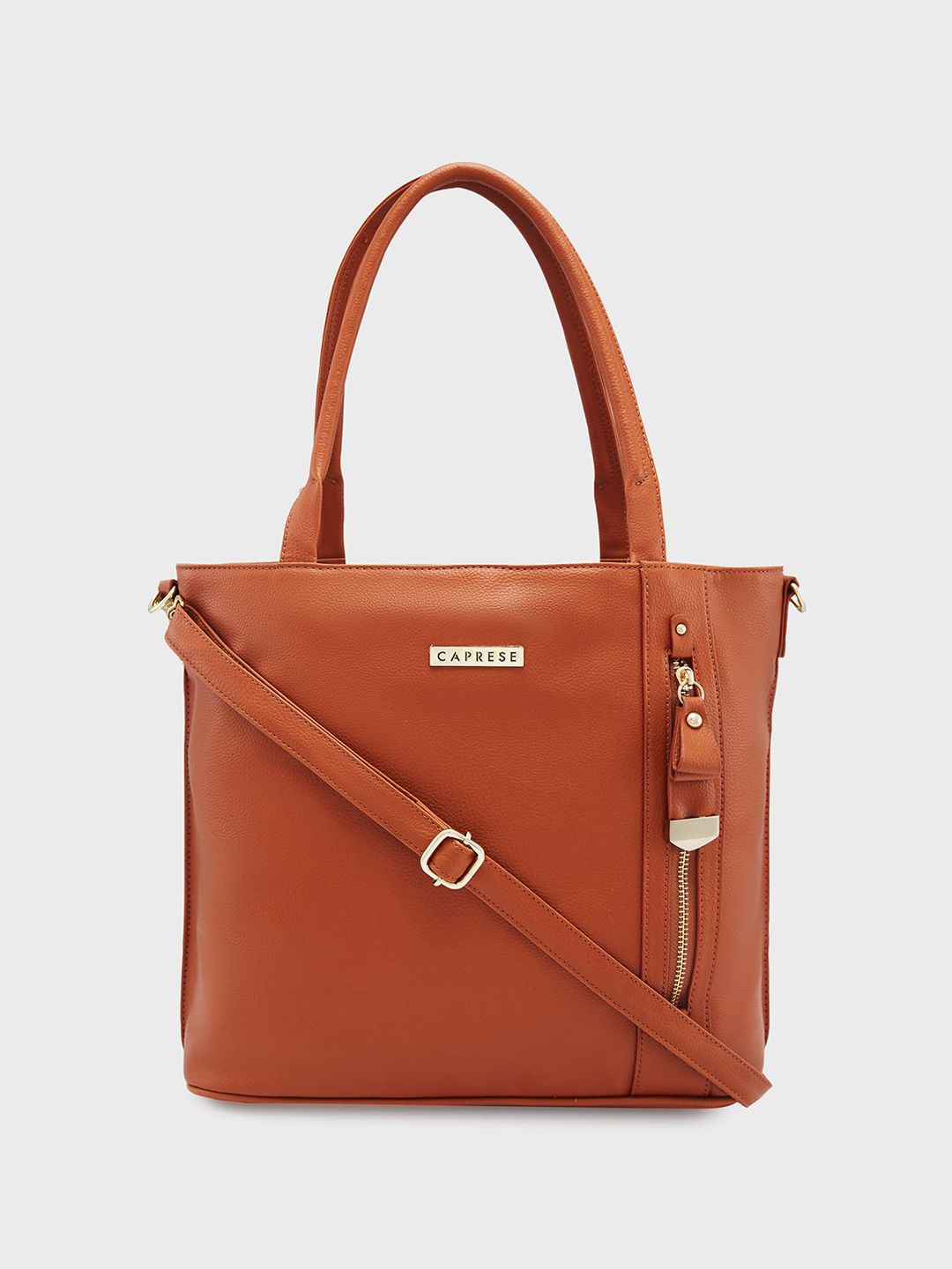 Caprese Women Solid Structured Leather Shoulder Bag-picture-14