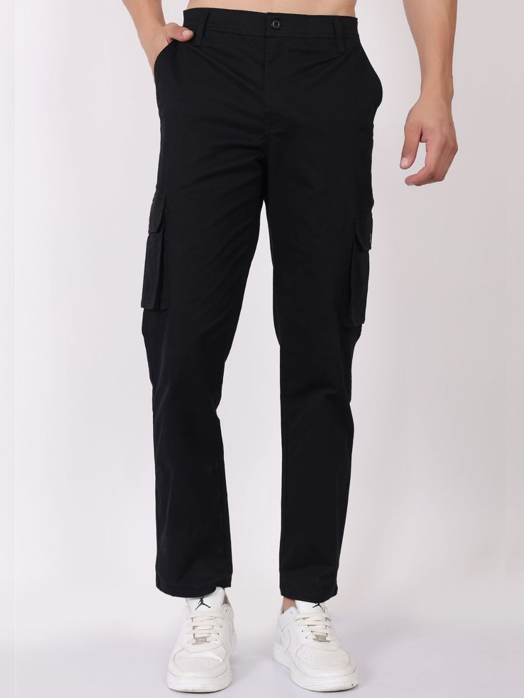 ASHTOM Men Relaxed Fit Cargos Trousers-picture-27