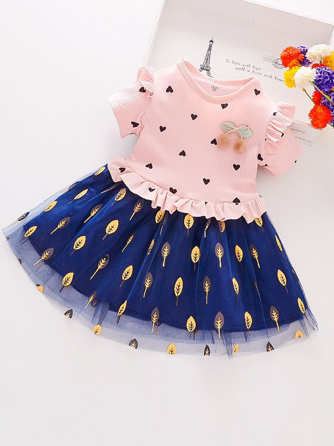 YK Girls Fit & Flare Cotton Dress-picture-54