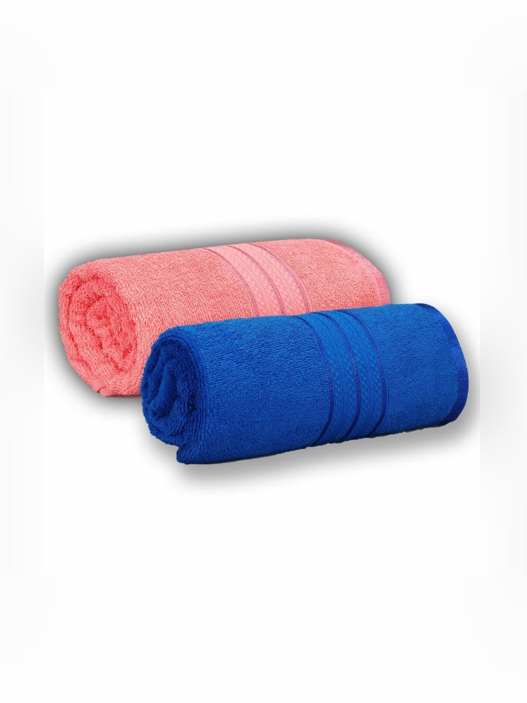 Dollar Blue & Pink 2 Pieces Cotton 600 GSM Bath Towel-picture-42