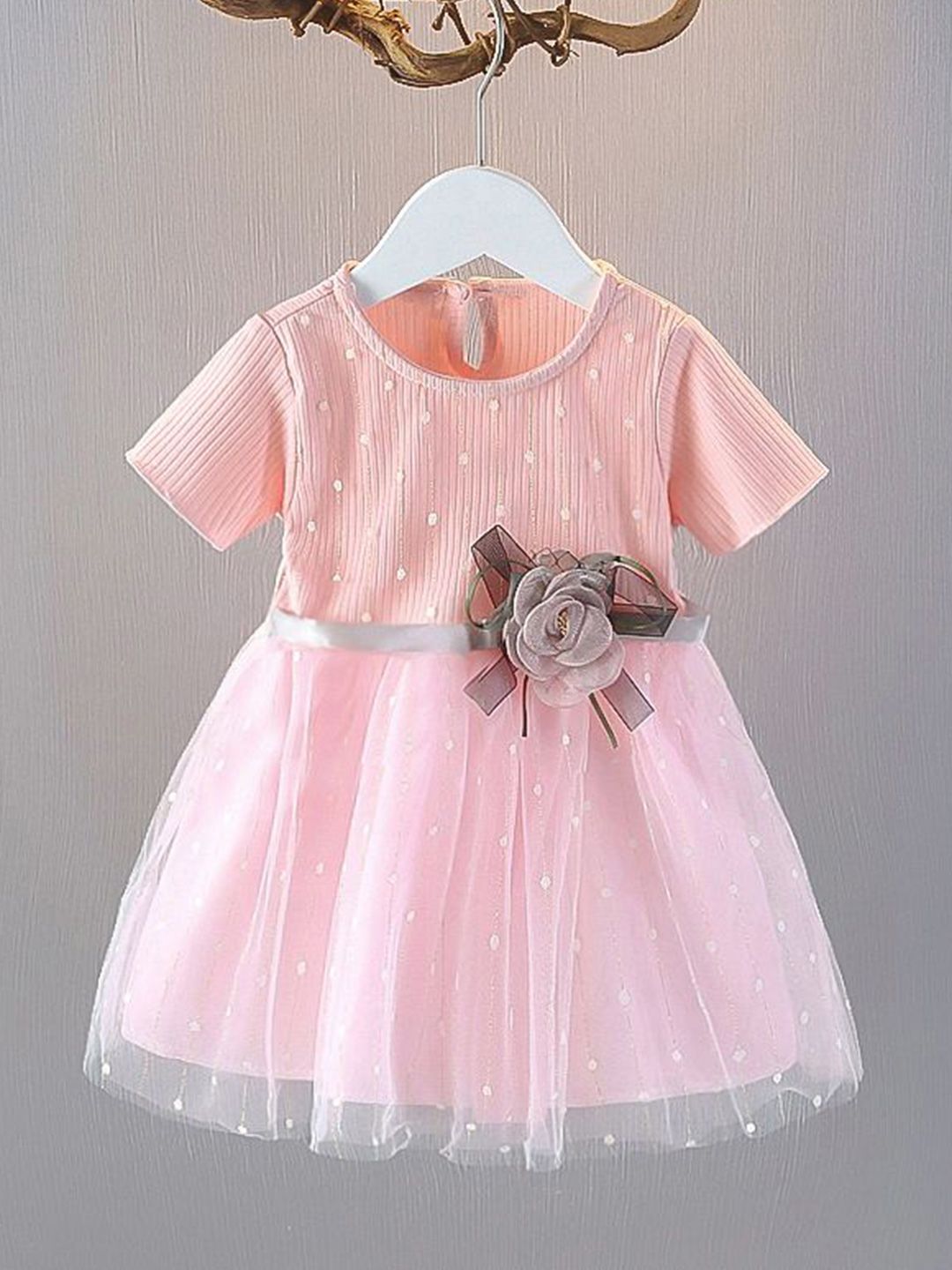 YK Girls Fit & Flare Cotton Dress-picture-55