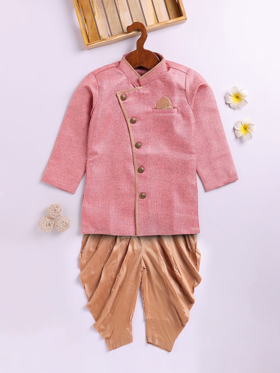 JBN Creation Boys Self Design Full Sleeves Sherwani-picture-28