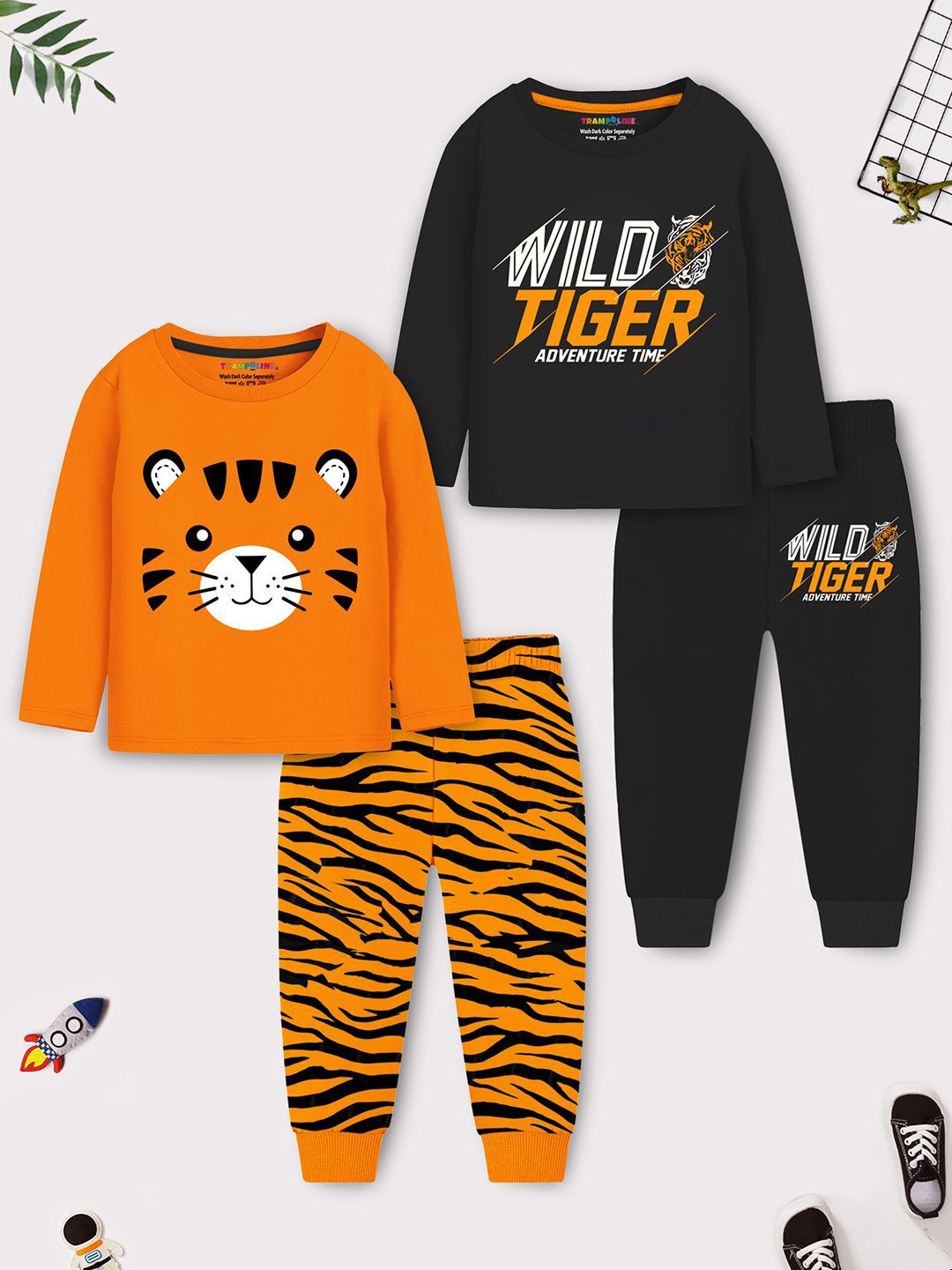 YK X Trampoline Boys Pack of 2 Printed T-shirt with Joggers-picture-35