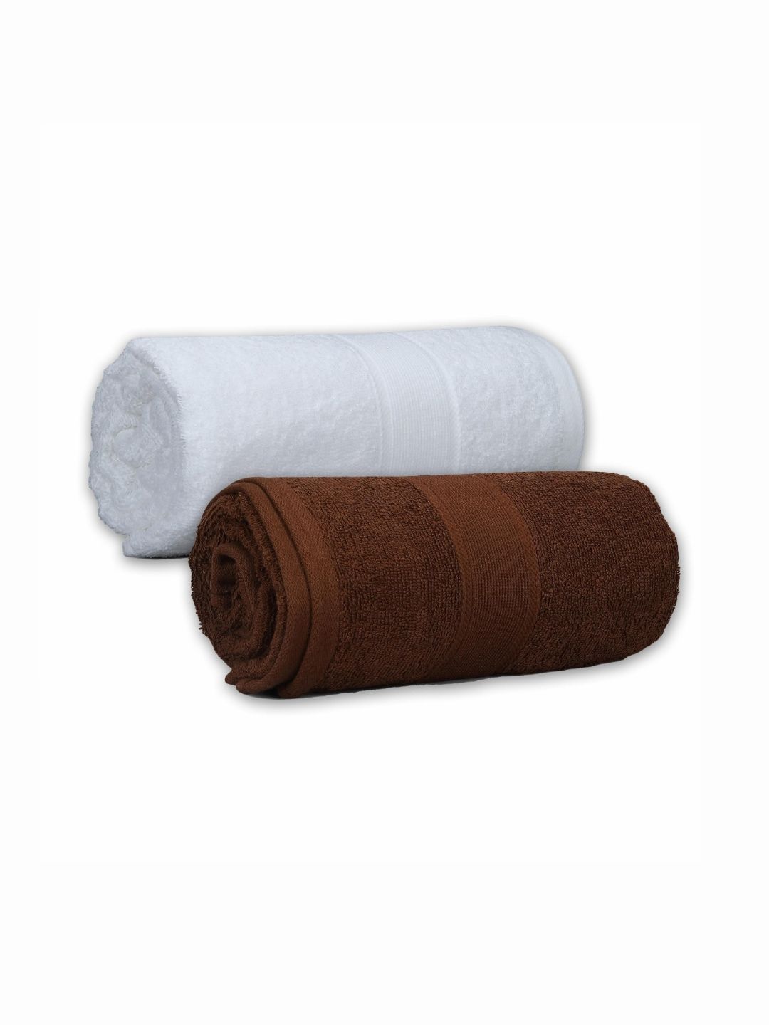 Dollar White & Brown 2 Pieces Cotton 600 GSM Bath Towel-picture-29