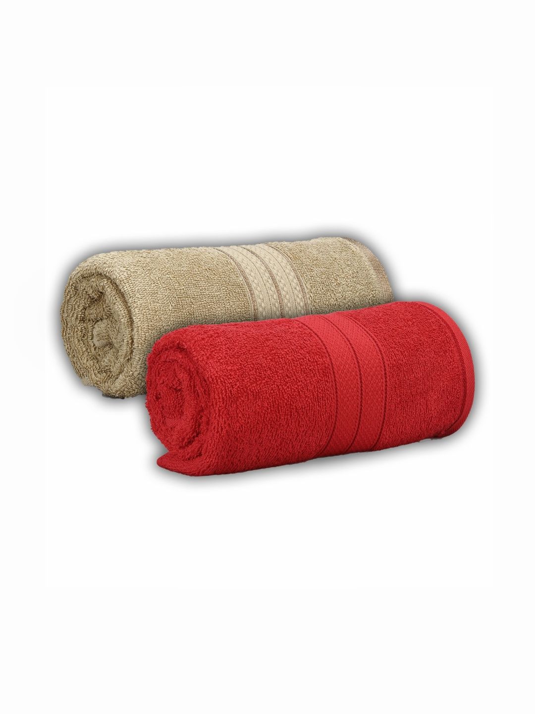 Dollar Green & Red 2 Pieces Cotton 600 GSM Bath Towel-picture-26