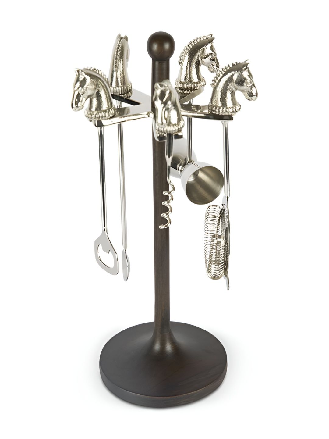 IAAH Brown & Silver Toned 5 Pieces Stainless Steel Barware Tool Sets-picture-45