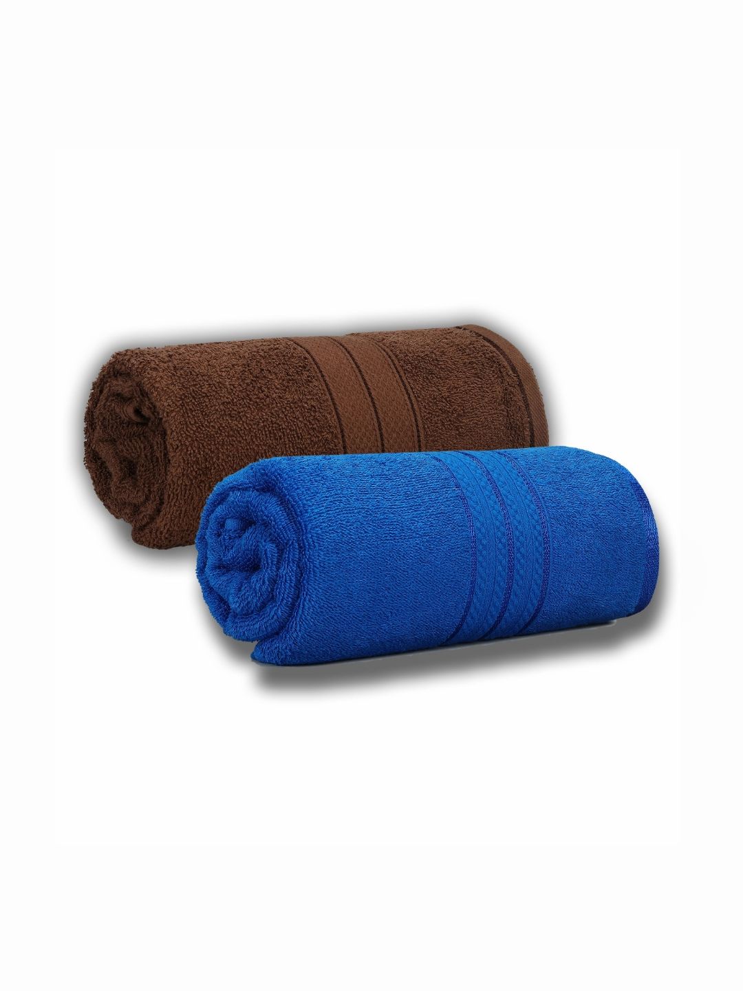 Dollar Blue & Brown 2 Pieces Cotton 600 GSM Bath Towel-picture-22