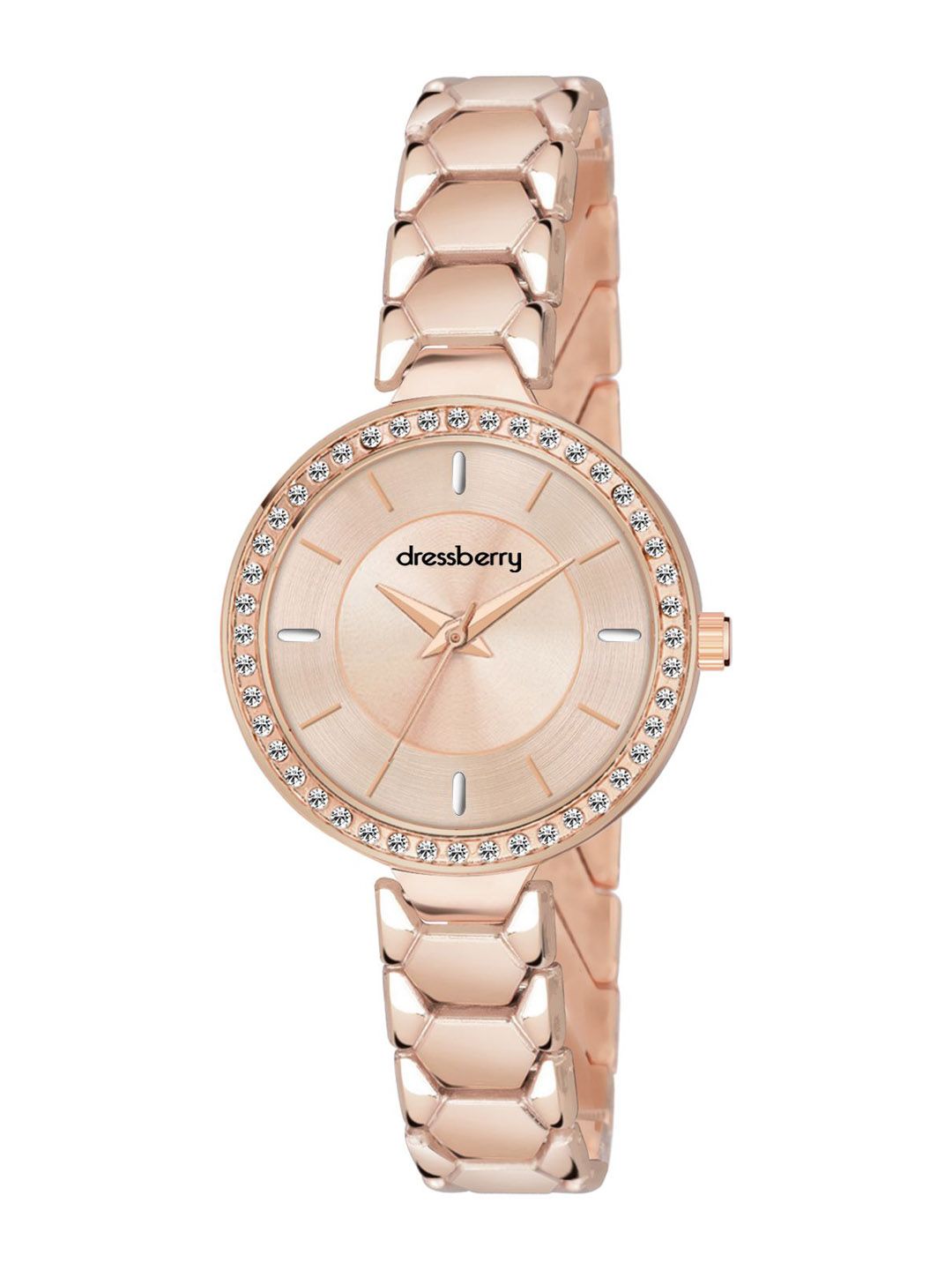 Dressberry Women Embellished Round Dial Bracelet Style Strap Analogue Watches-picture-31