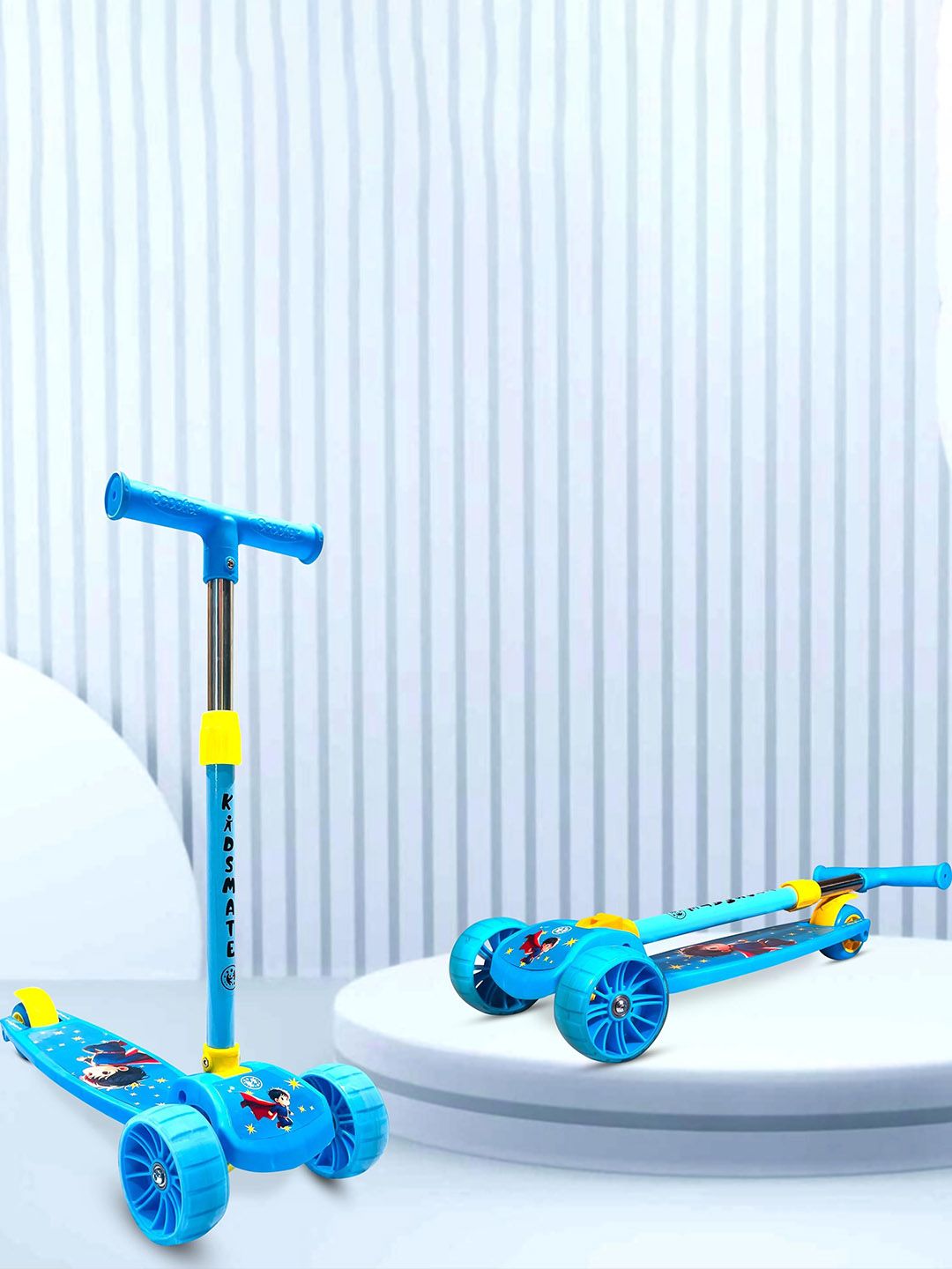 KIDSMATE Kids Cruiser Three Wheels Skating Kick Scooter-picture-57