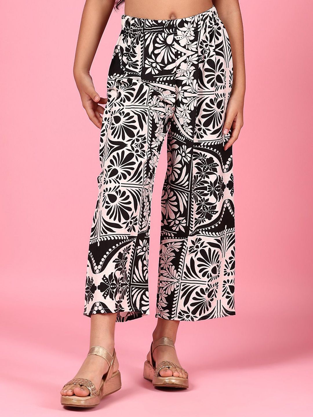 V-Mart Girls Floral Printed Palazzos-picture-35