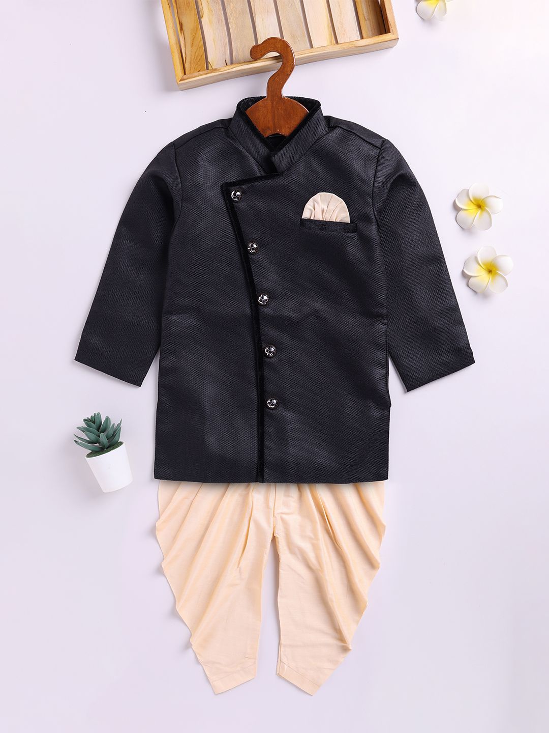 JBN Creation Boys Self-Design Sherwani Set-image-41