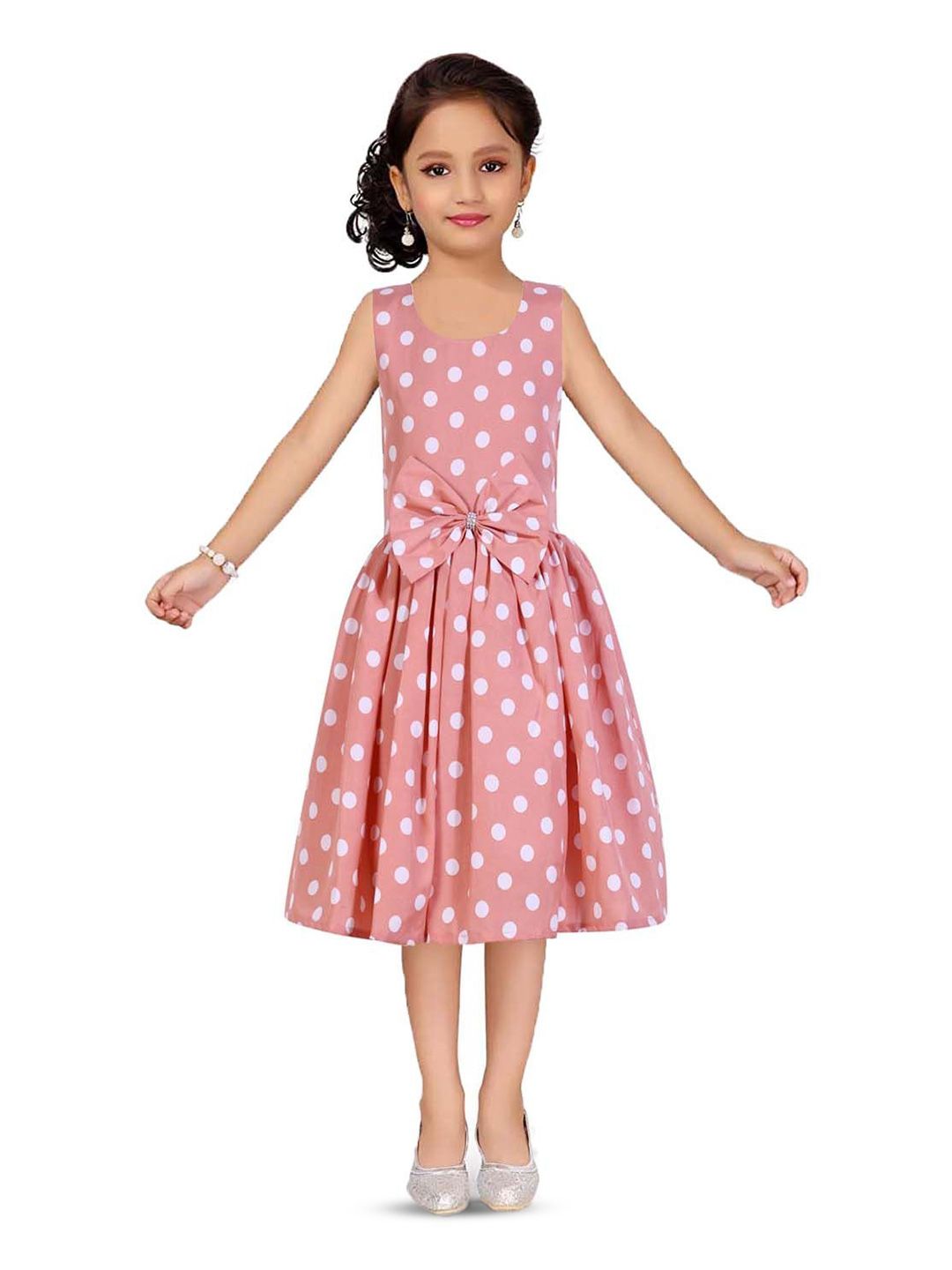 Wow Princess Polka Dot Crepe A-Line Dress-picture-23