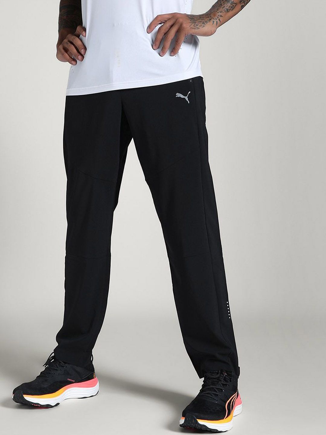 Puma M Run Men Brand Logo Printed Tapered Breathable Running Pants-picture-29