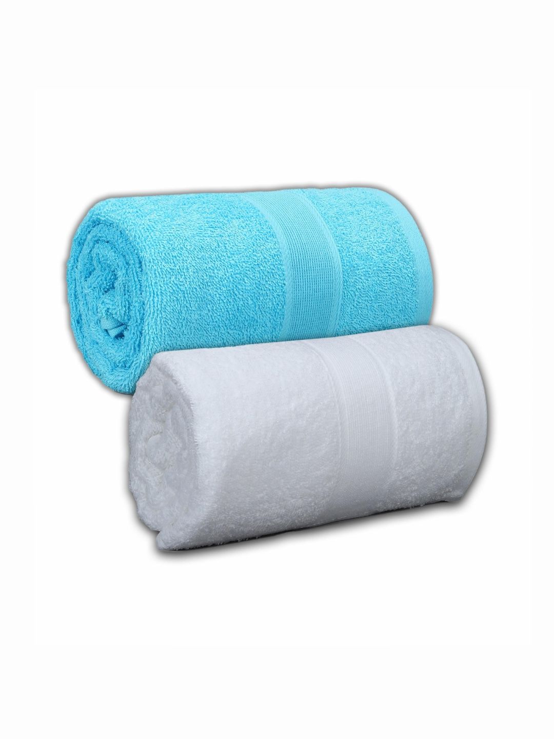 Dollar Blue & White 2 Pieces Cotton 600 GSM Bath Towel-picture-15
