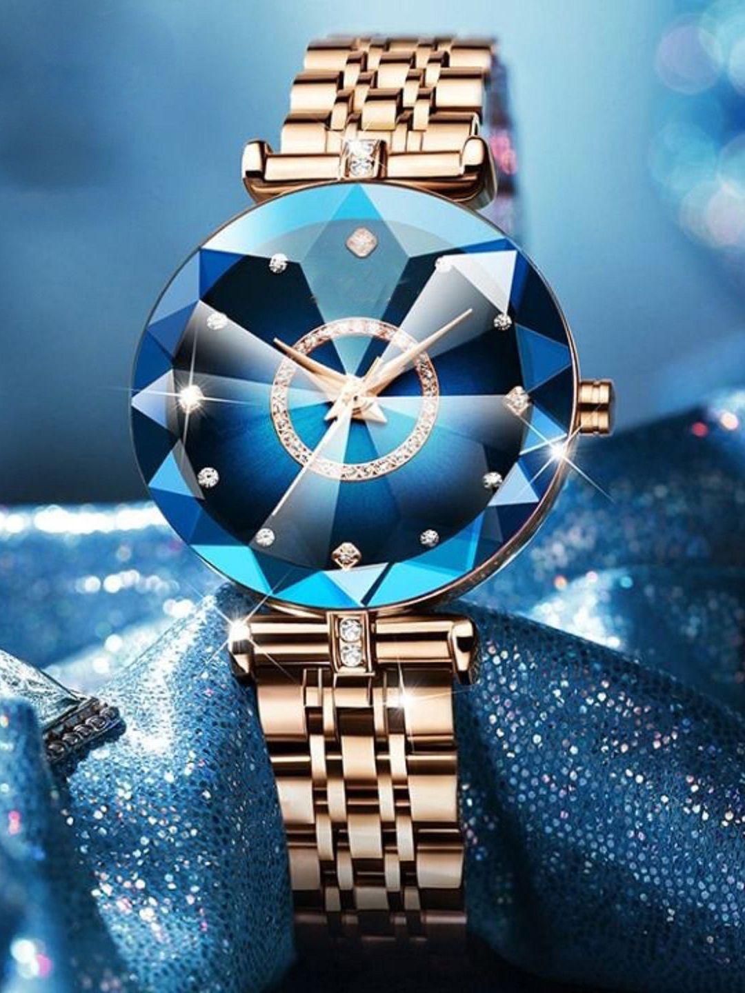 SZN Women Embellished Dial & Stainless Steel Straps Analogue Watch Blue BerryNMSZN-image-36