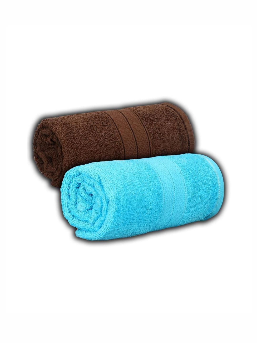 Dollar Blue & Brown 2 Pieces Cotton 600 GSM Bath Towel-picture-39