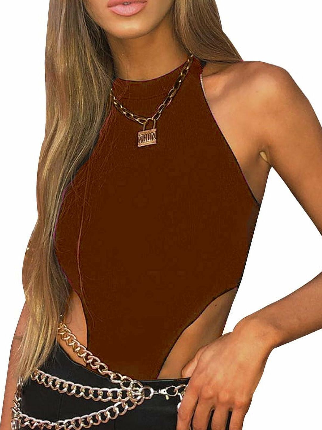 TRENDY ERA Round Neck Sleeveless Bodysuit-picture-48