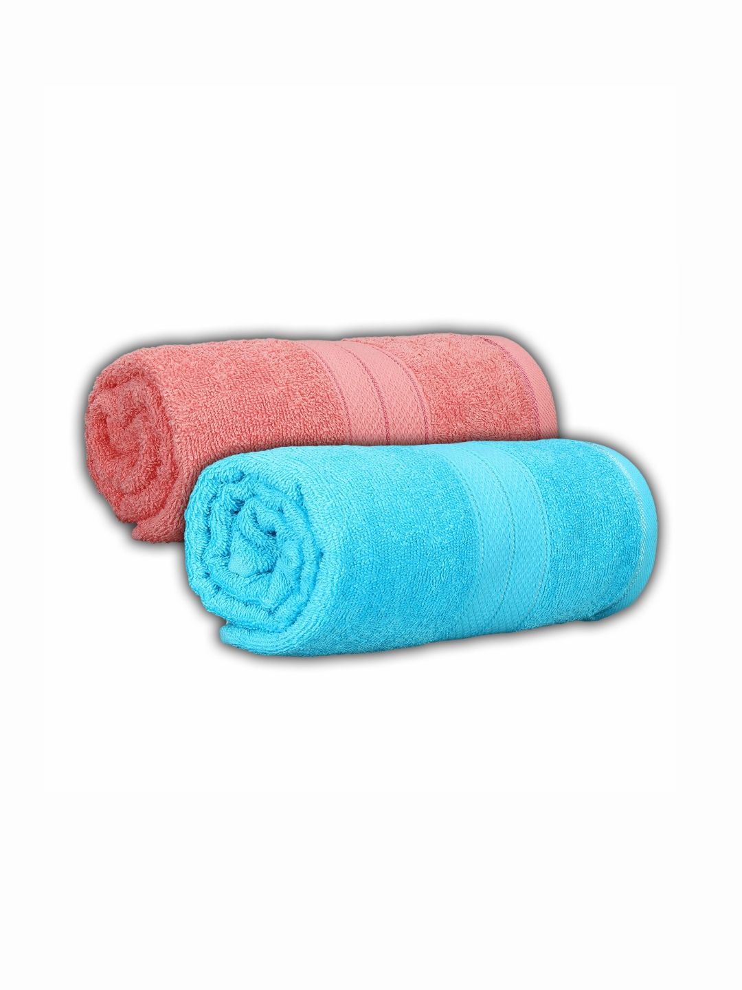 Dollar Pink & Blue 2 Pieces Cotton 600 GSM Bath Towel-picture-28