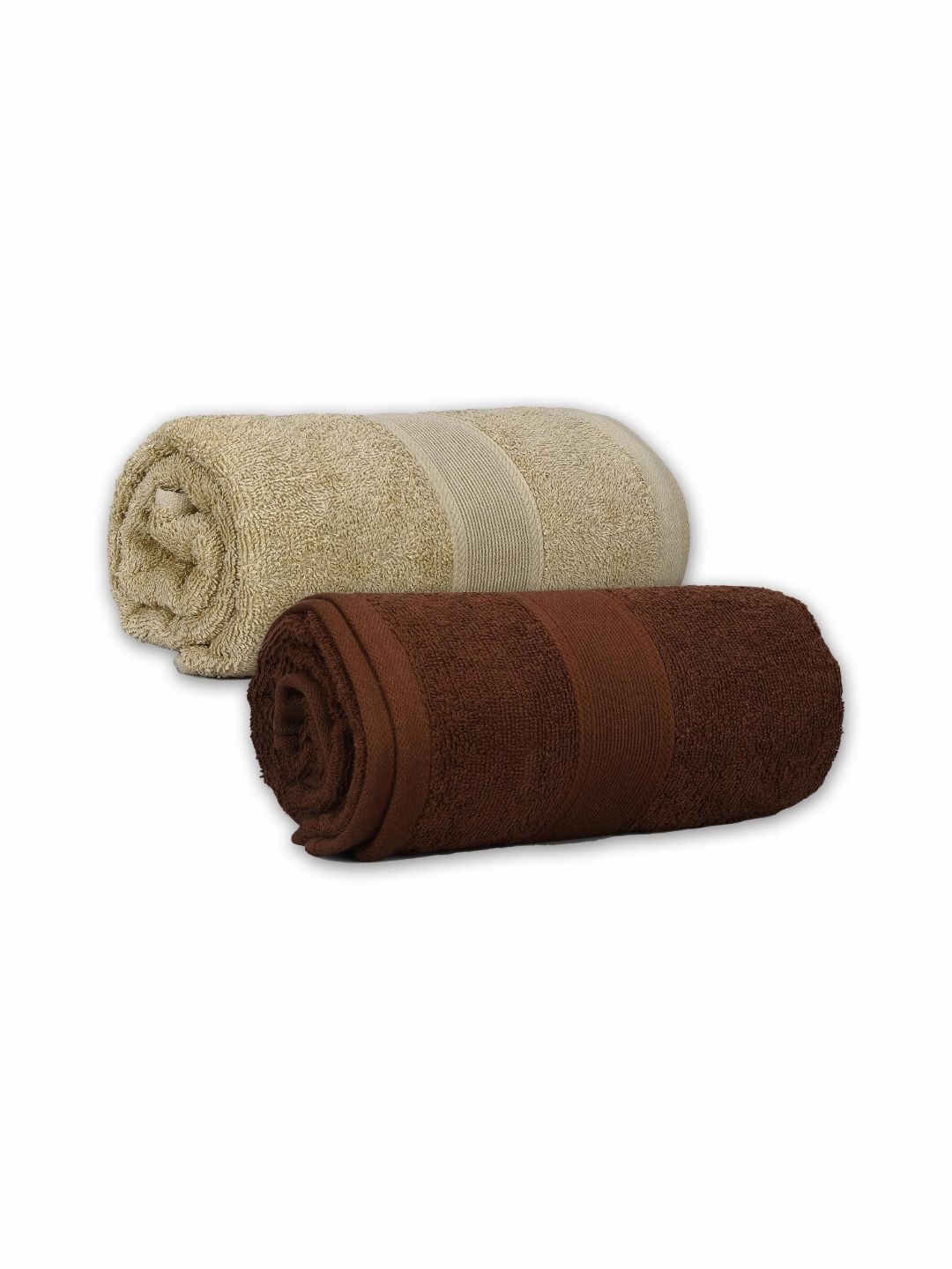 Dollar Green & Brown 2 Pieces Cotton 600 GSM Bath Towel-picture-12