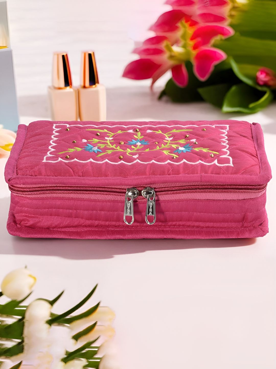 Myntra Elegant Homes Pink Set of 2 Regular Jewellery Organiser Organisers-picture-47