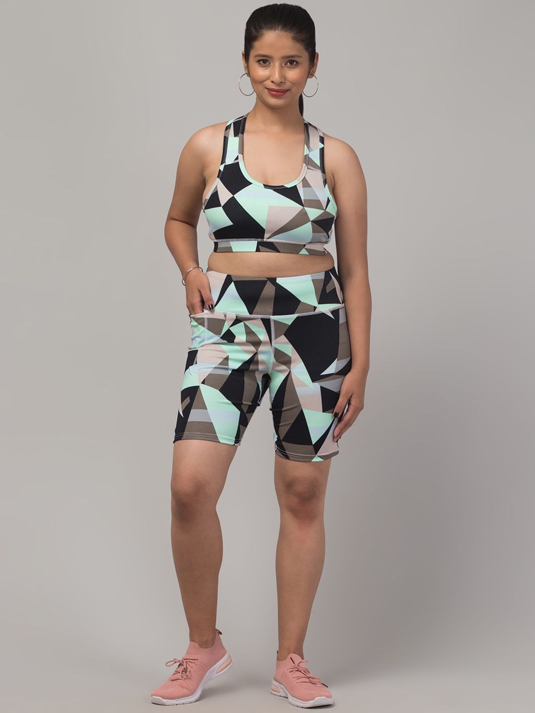 Apraa & Parma Women Printed Skinny Fit High-Rise Cycling Sports Shorts-picture-34