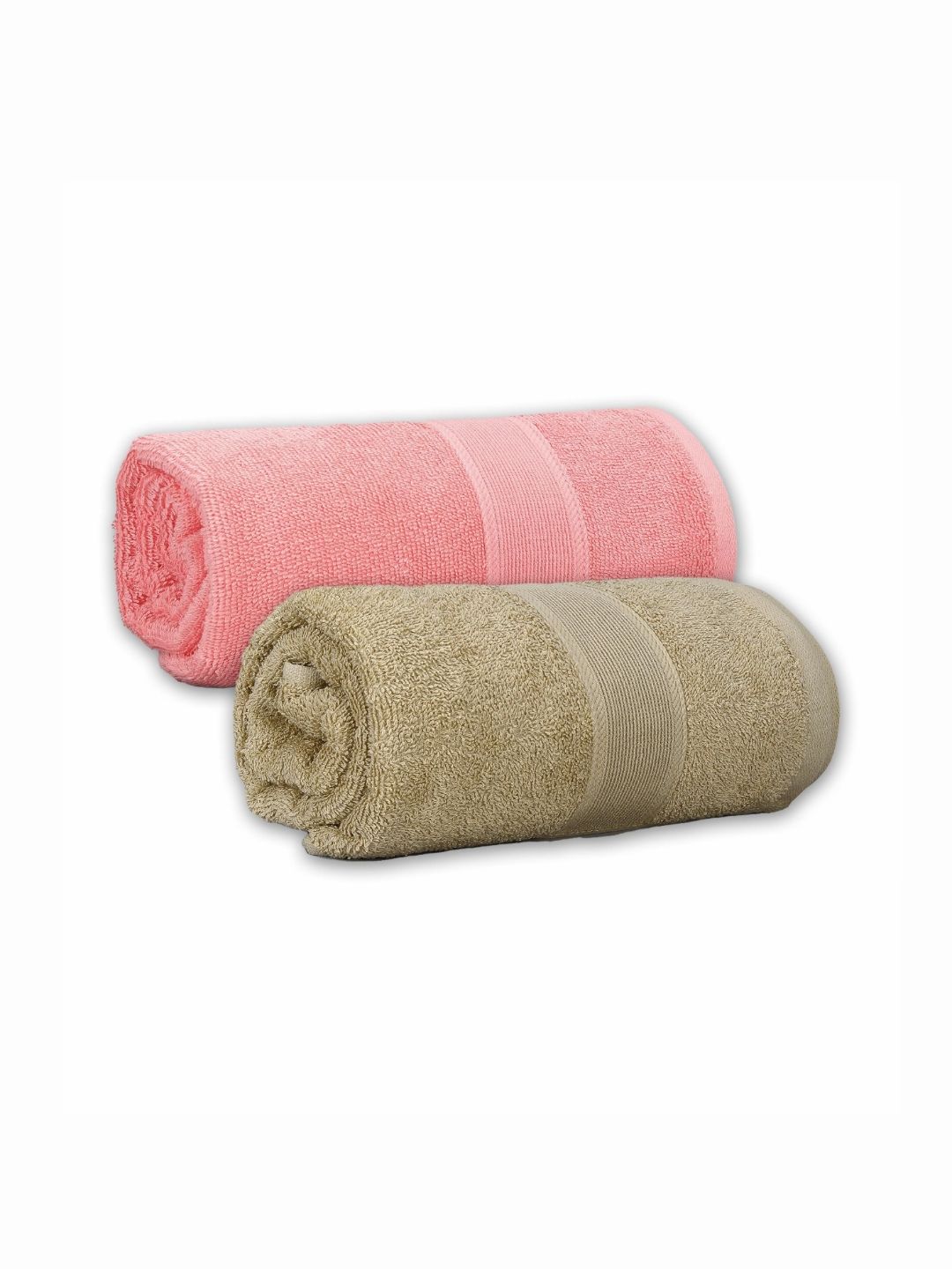 Dollar Green & Pink 2 Pieces Cotton 600 GSM Bath Towel-picture-24