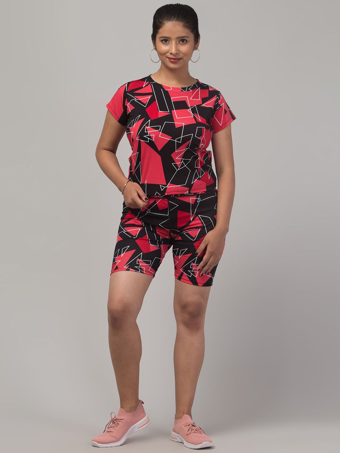 Apraa & Parma Women Printed Skinny Fit High-Rise Sports Shorts-picture-33