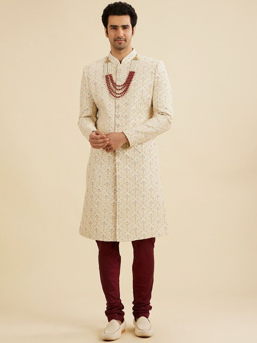 Manyavar Men Embroidered Sherwani Set-picture-31