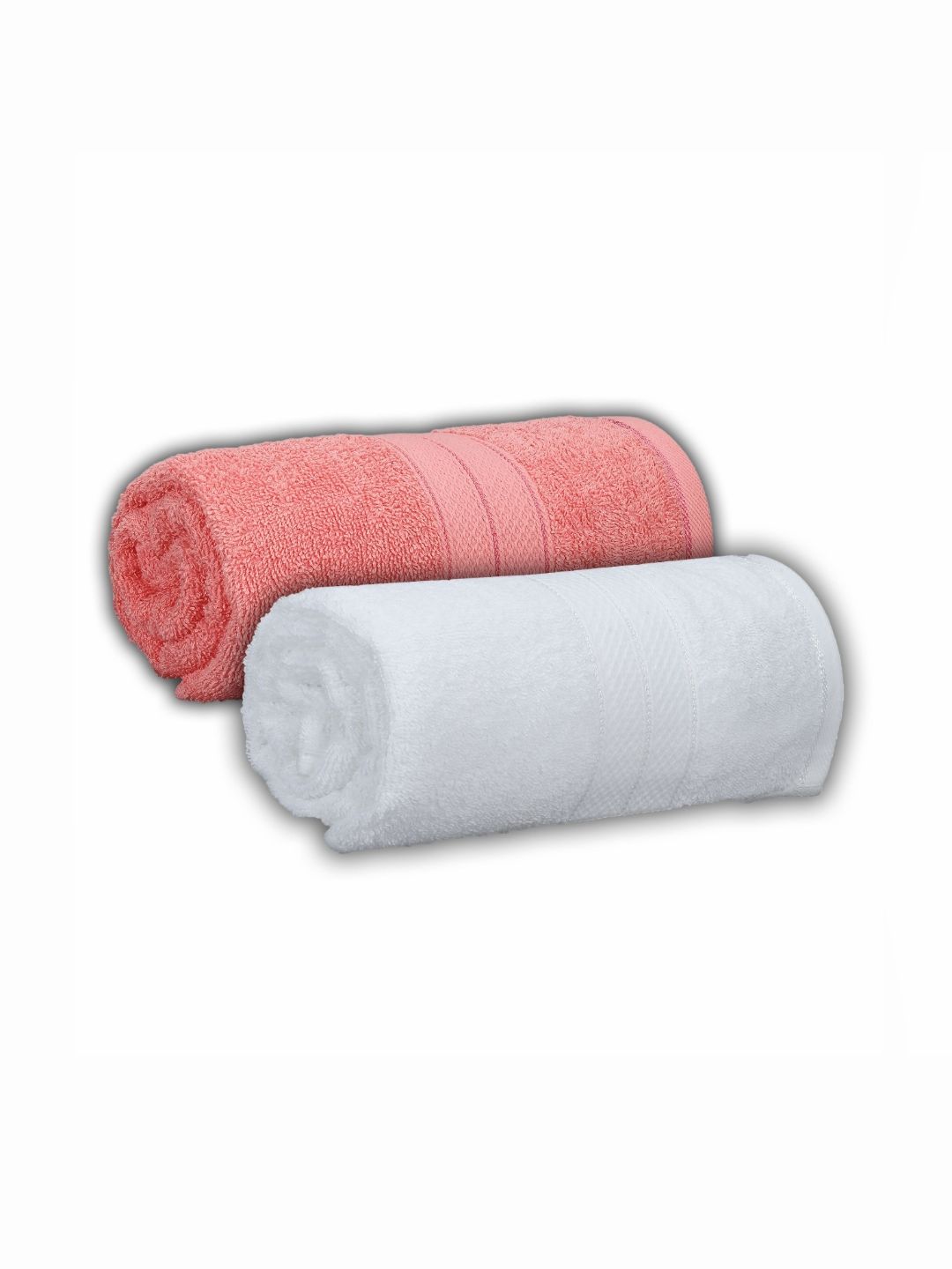 Dollar White & Pink 2 Pieces Cotton 600 GSM Bath Towel-picture-14