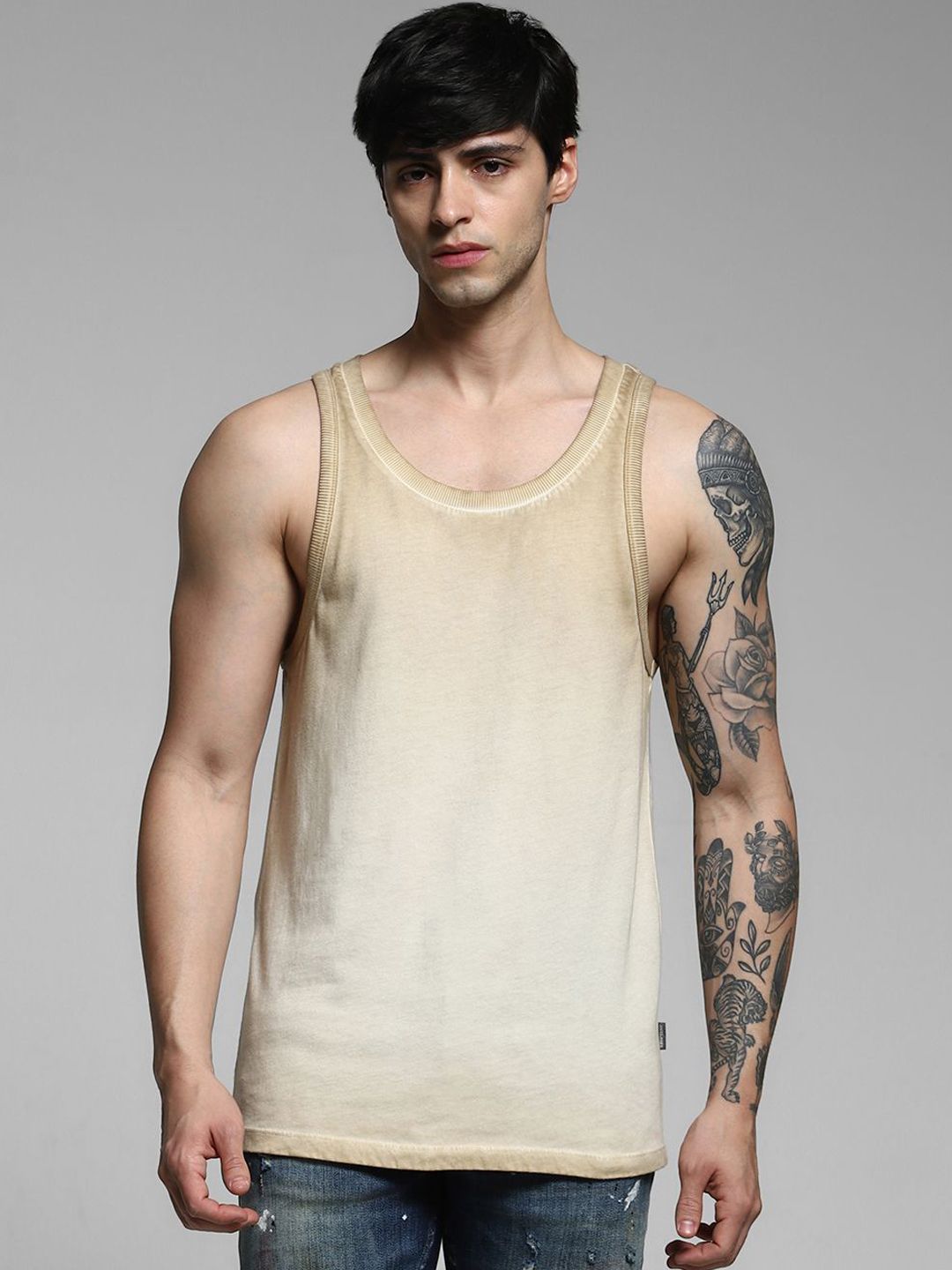 Jack & Jones Men Cotton Round Neck Basic Vest-picture-40