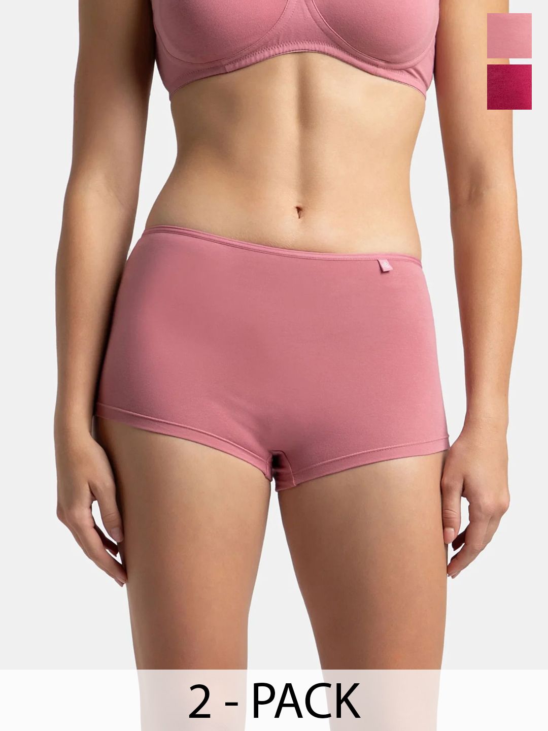 Jockey Women Pack Of 2Anti Microbial Boy Shorts-image-30