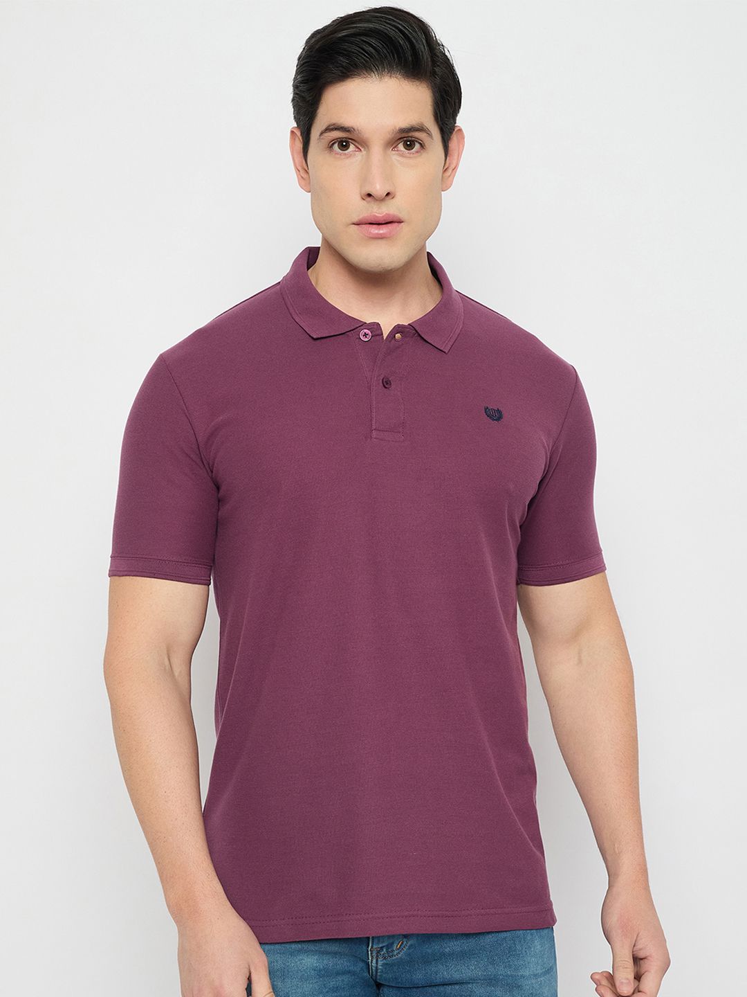 Duke Men Solid Polo Collar Cotton Slim Fit T-shirt-picture-31