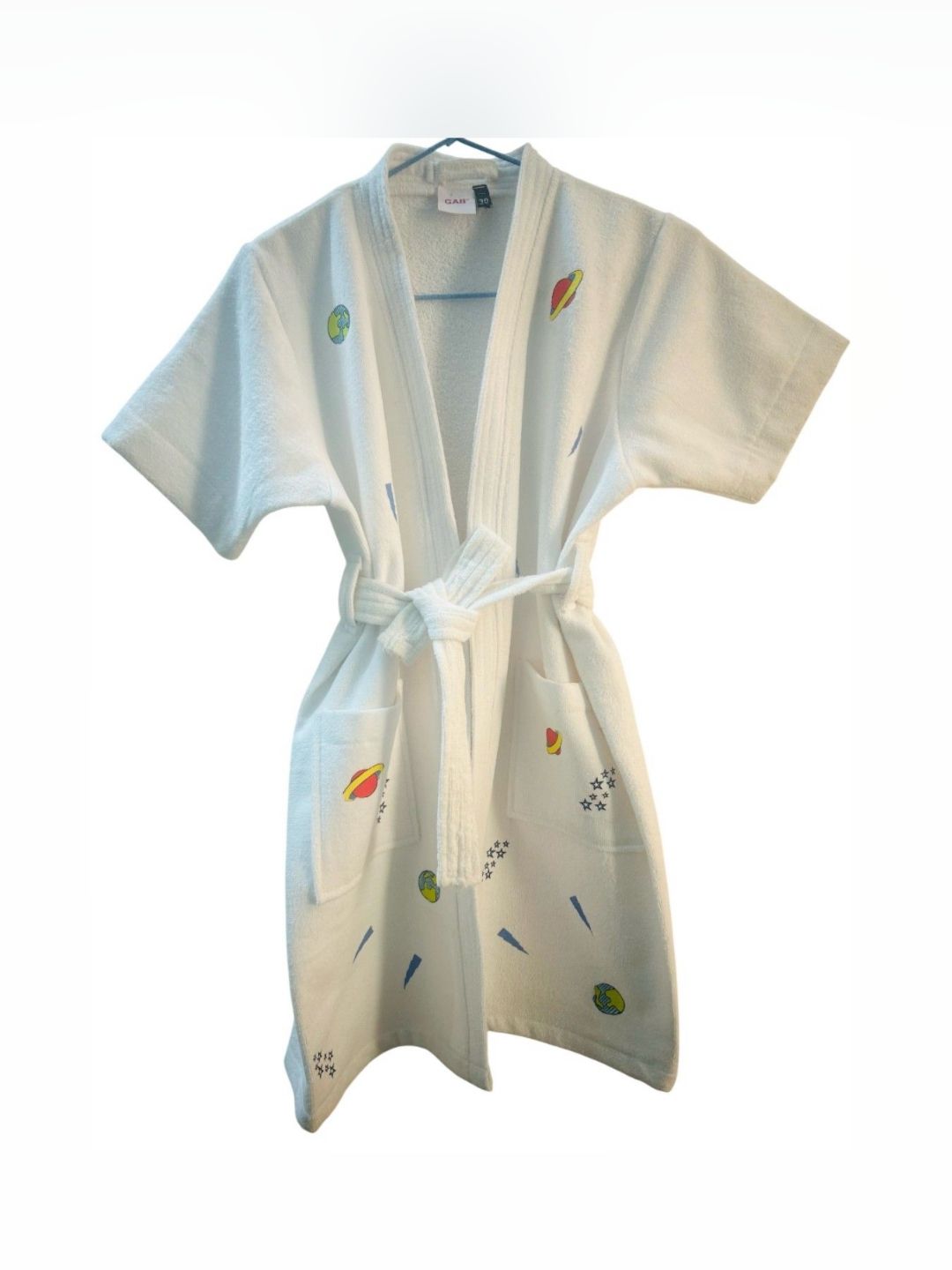 GAB Kids Printed Pure Cotton Ultra-Soft Belted Bath Robe With 2 Front Pockets-picture-33
