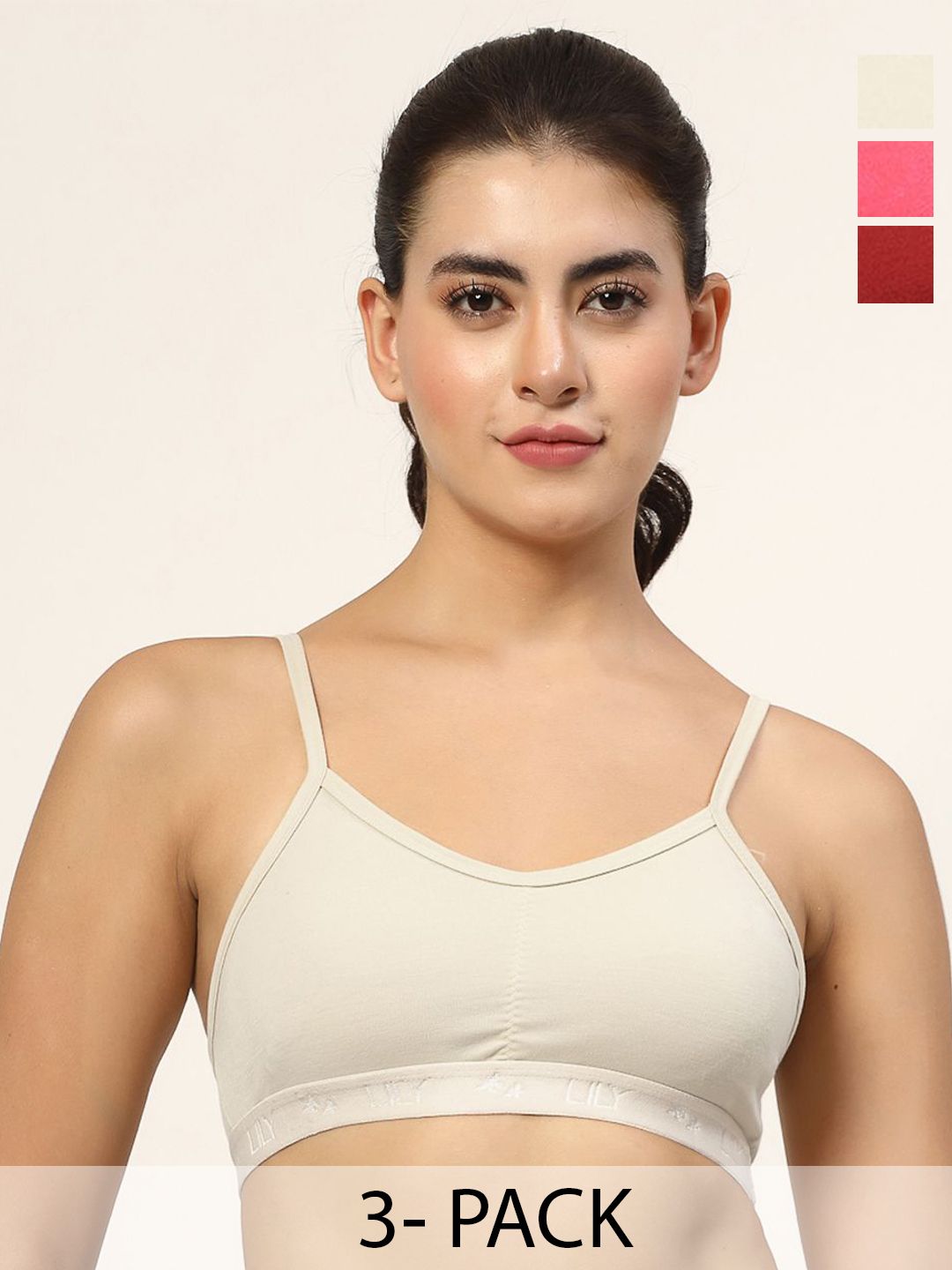 LILY Women Pack of 3 Seamless Full Coverage Bra