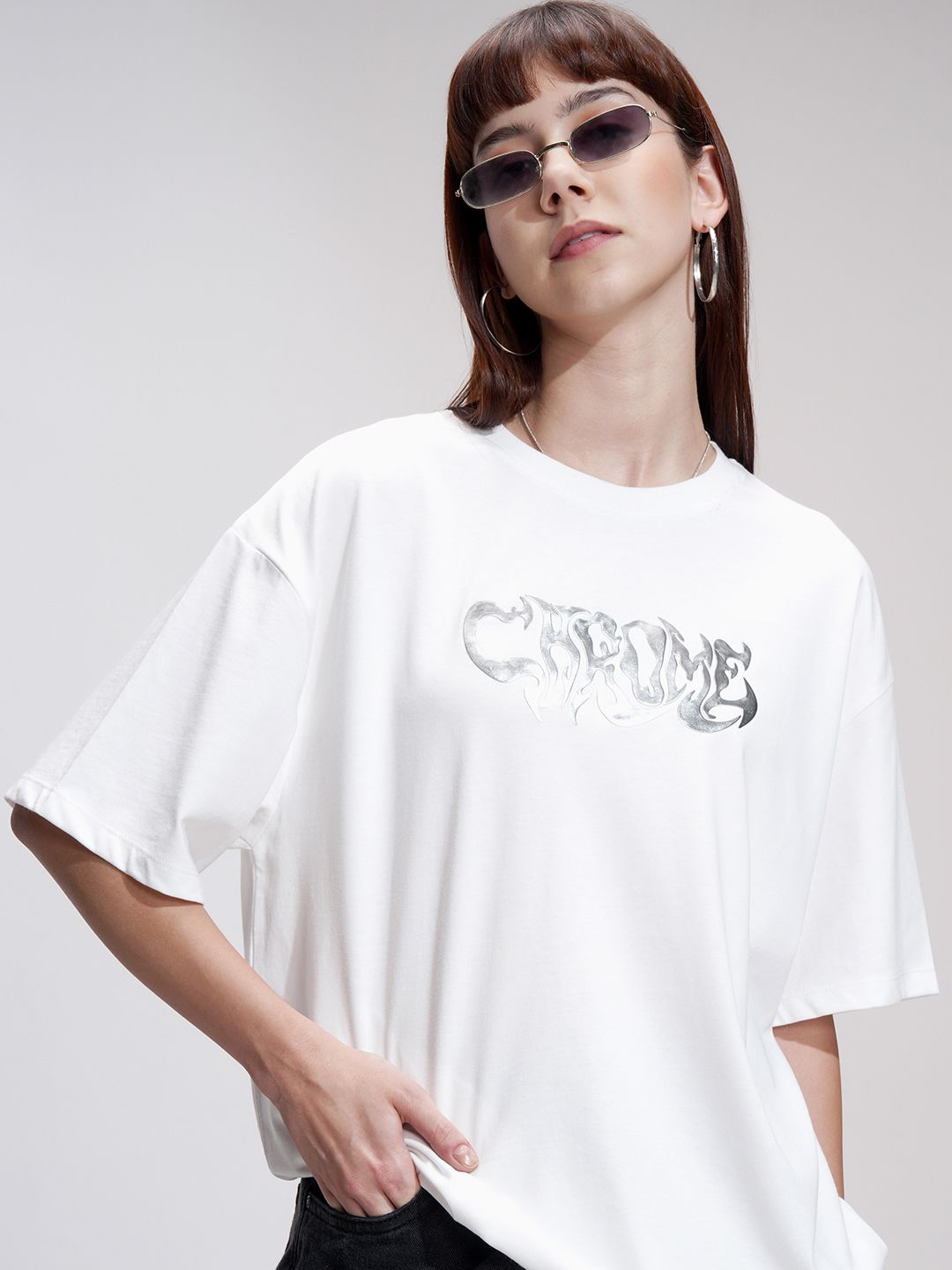 Street By Tokyo Talkies Women Typography Printed Round Neck Oversized T-shirt-picture-37