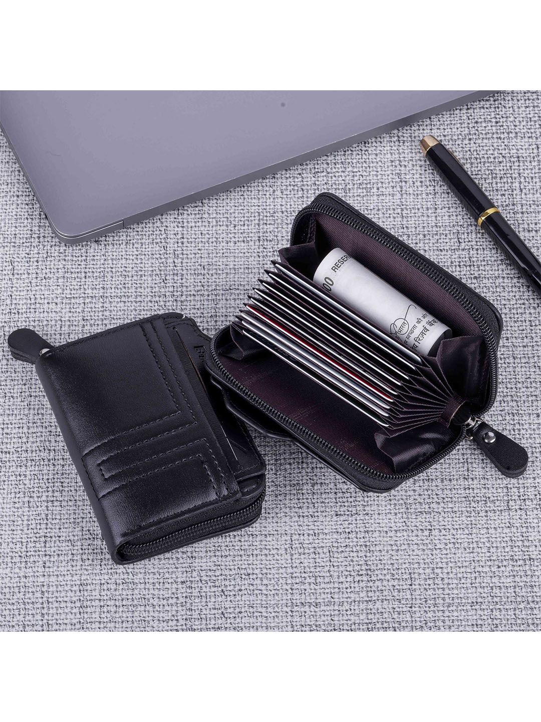 SZN Men Zip Detail Leather Card Holder-picture-28