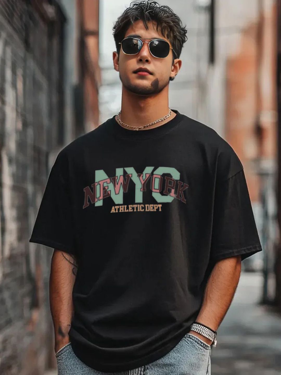 Moda Rapido Men Typography Printed Round Neck Cotton Oversized T-shirt-picture-13
