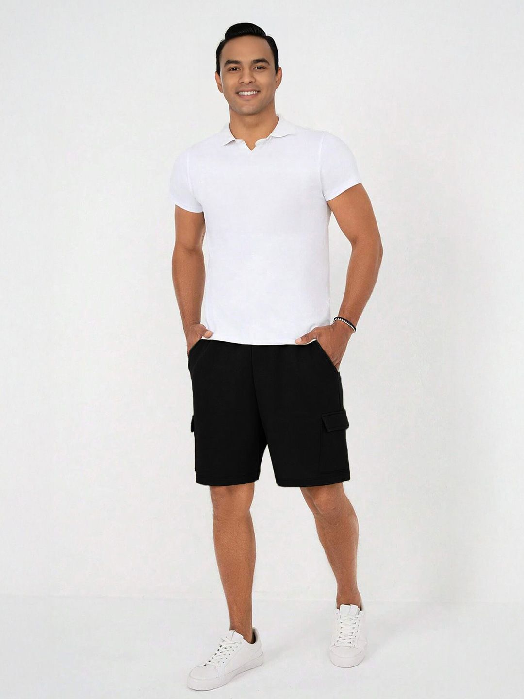 NOBERO Men Cotton Cargo Shorts-image-1
