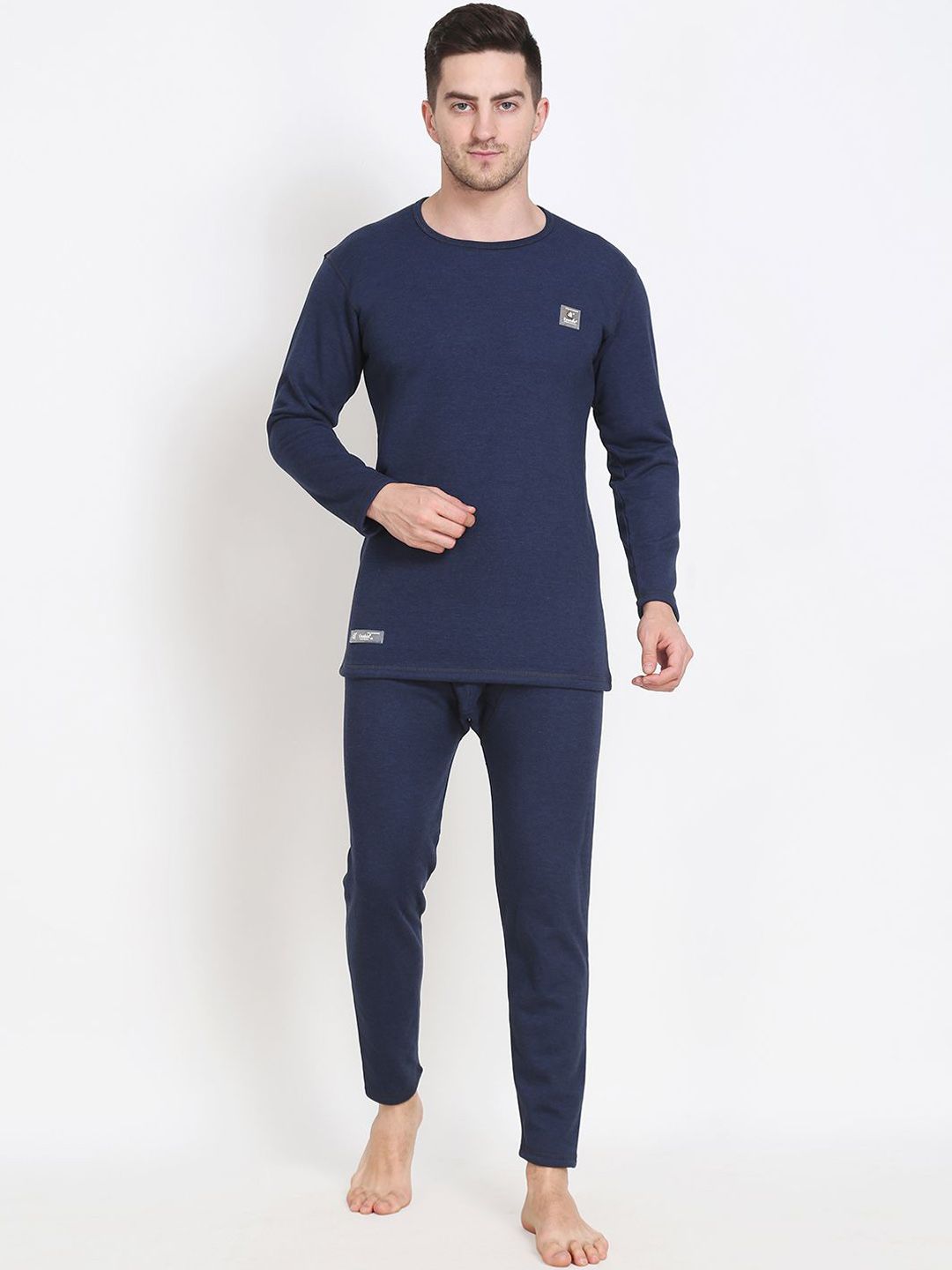 OOSHIN UK Cotton Round Neck Thermal Set