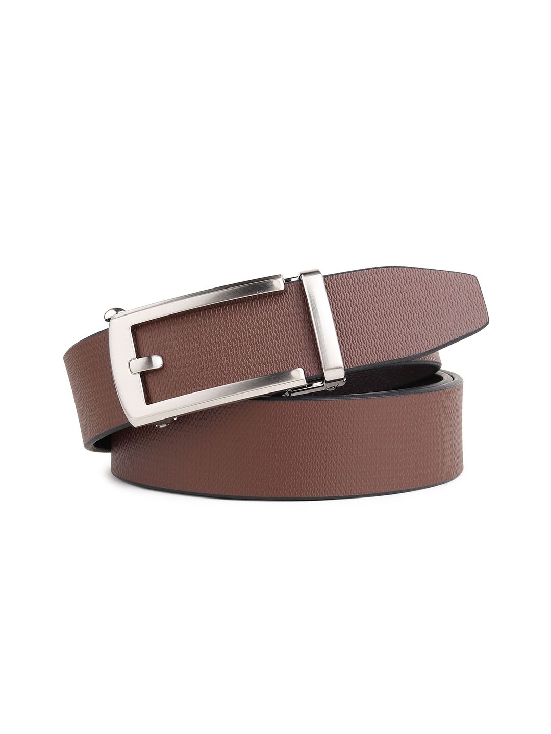 The Roadster Lifestyle Co. Men Textured Leather Formal Belts-picture-19