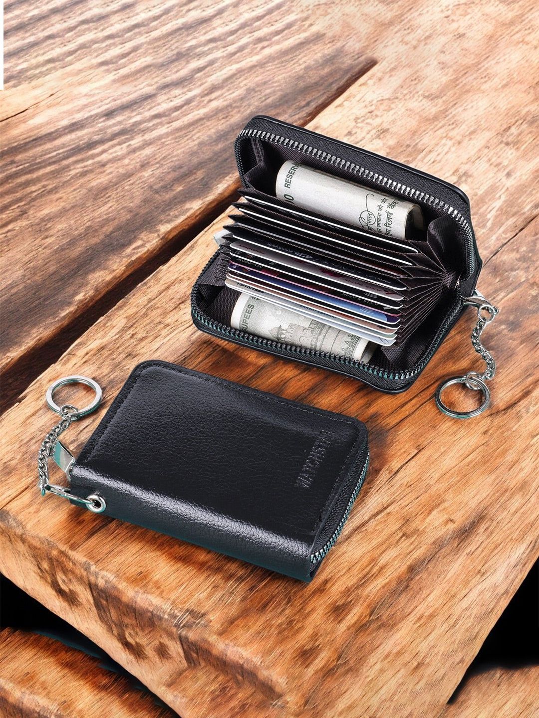 SZN Men Zip Detail Leather Card Holder-picture-41