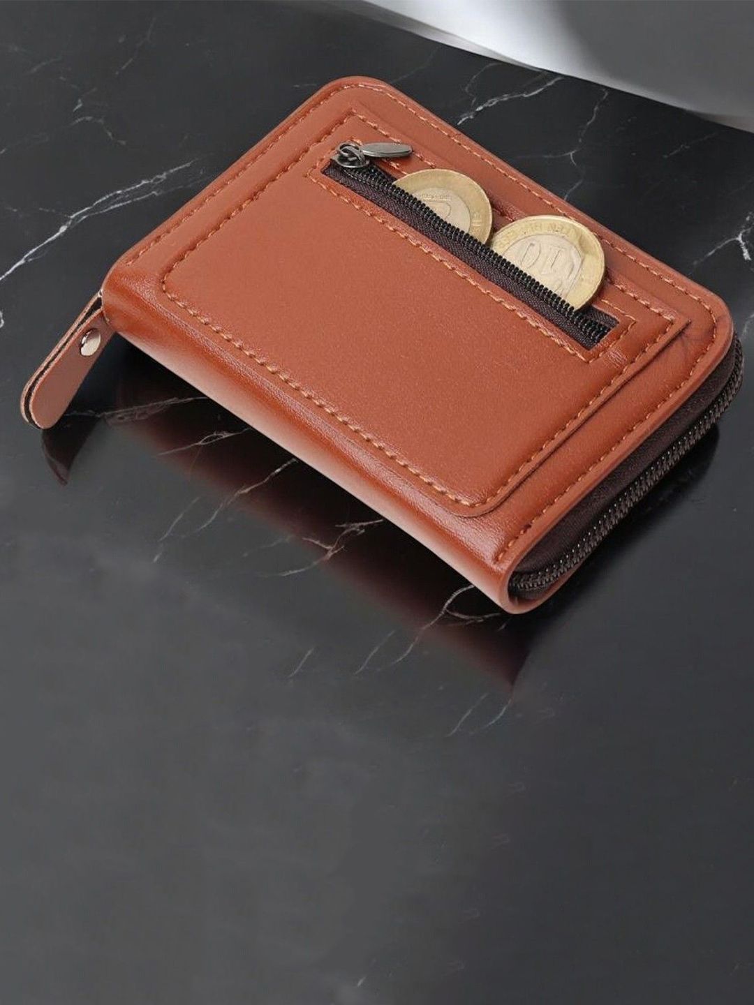 SZN Men Zip Detail Leather Card Holder-picture-19