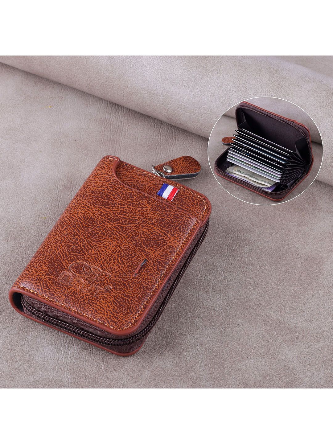 SZN Men Zip Detail Leather Card Holder-picture-50