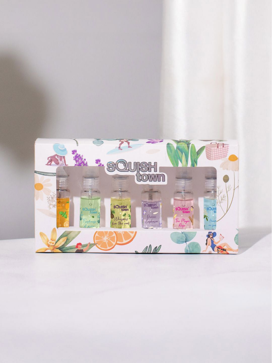 Squish town Set Of 6 Discovery Aromatherapy Fragrance Mist Gift - 10 ml Each-image-3