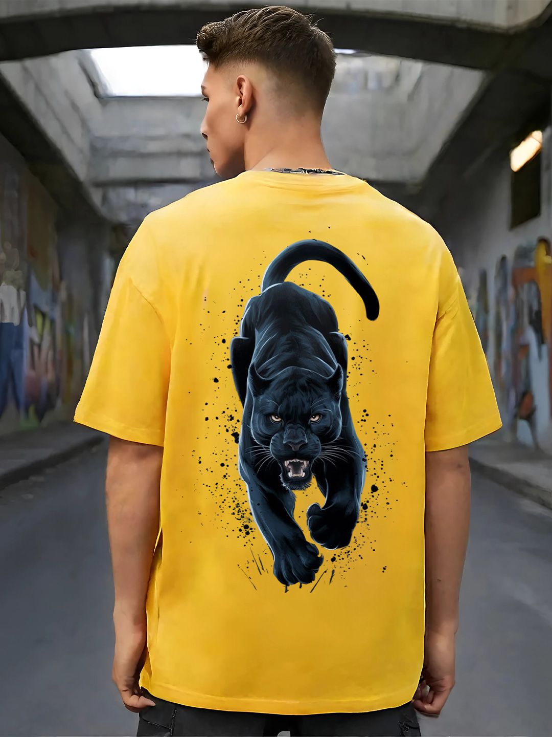 Elibolz Men Printed Drop-Shoulder Sleeves Bio Finish T-shirt-picture-30