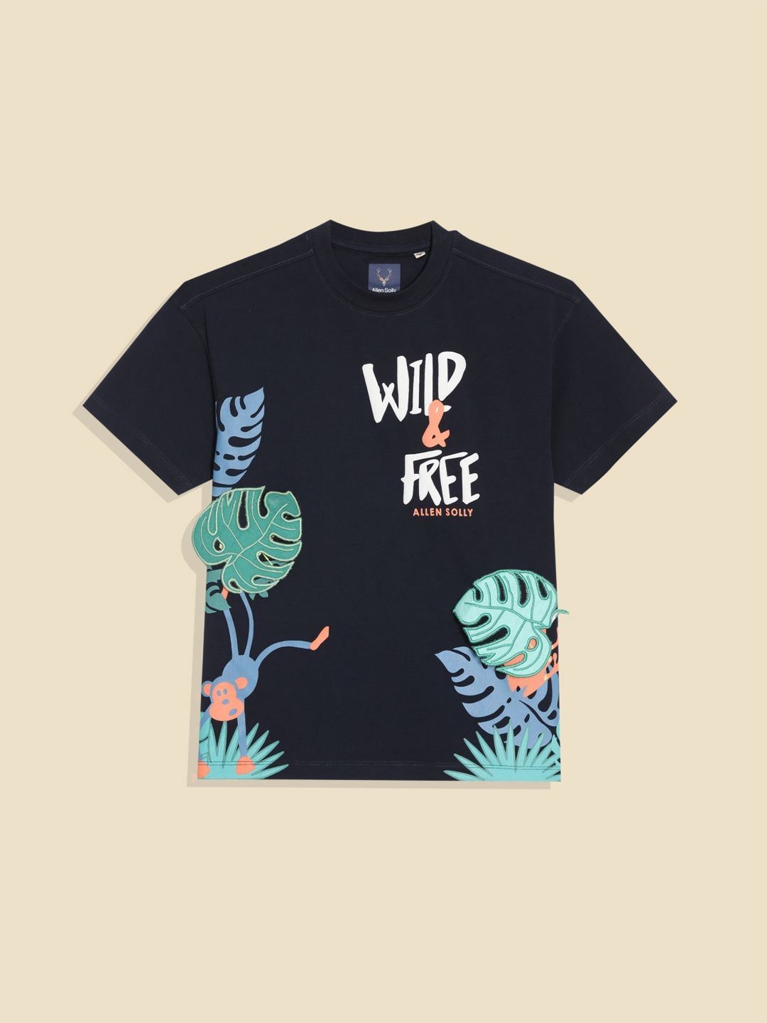 Allen Solly Junior Boys Graphic Printed Round Neck Cotton T-shirt-picture-16