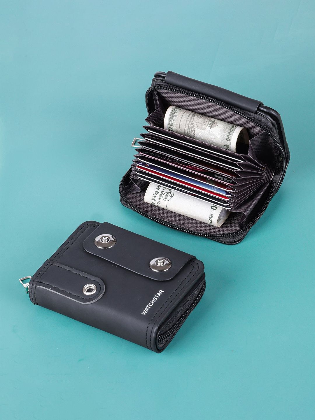 SZN Men Zip Detail Leather Card Holder-picture-45