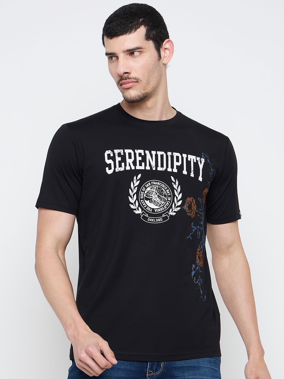 Duke Men Typography Printed Round Neck Cotton Slim Fit T-shirt-picture-13