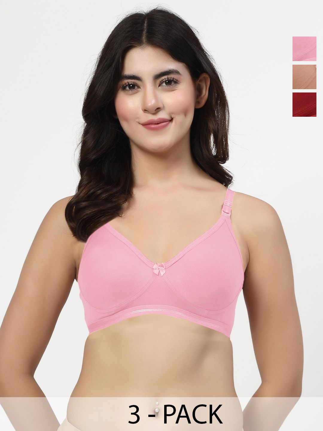 LILY Women Pack of 3 Full Coverage Bra-picture-38