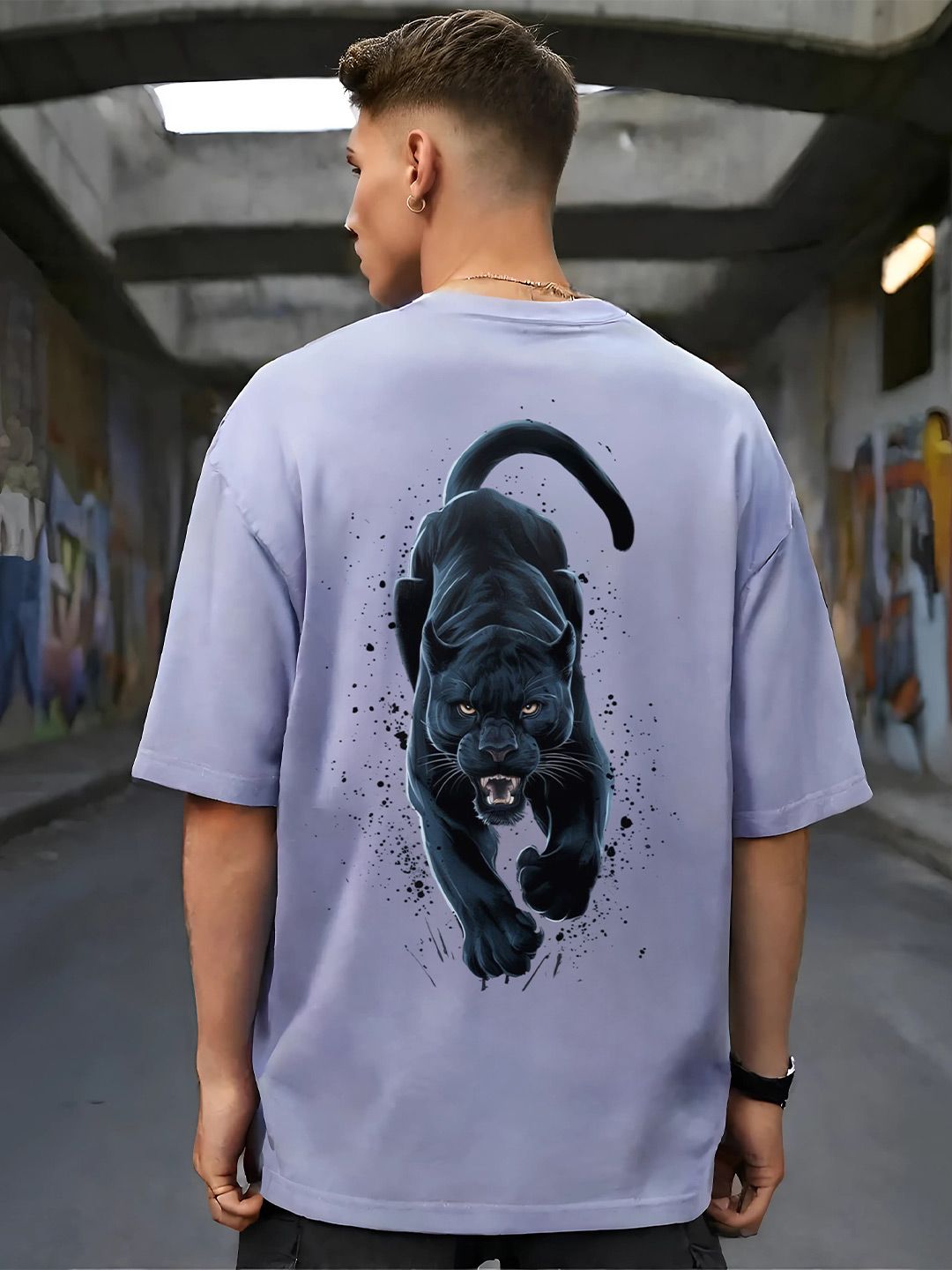 Elibolz Men Printed Drop-Shoulder Sleeves Bio Finish T-shirt-picture-34